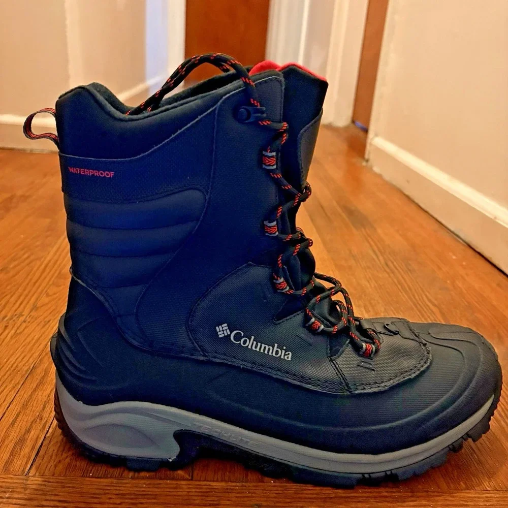 Columbia Bugaboot III Mens Size 17 Black Red Waterproof 200g Winter Snow Boots